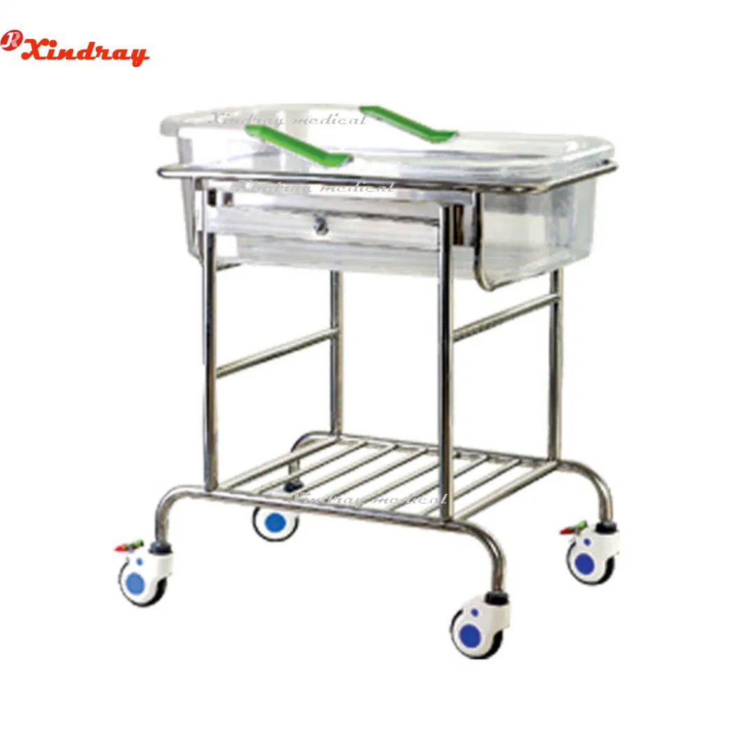 ABS Storage Medical Record Trolley Instrument Hospital Medical Record Trolley with 2 Drawers