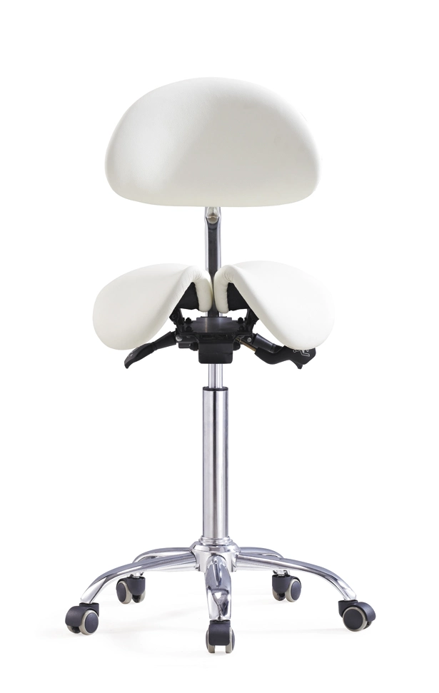 New Split Saddle Stool for Tattoo Dental Medical with Wheels Voiceless