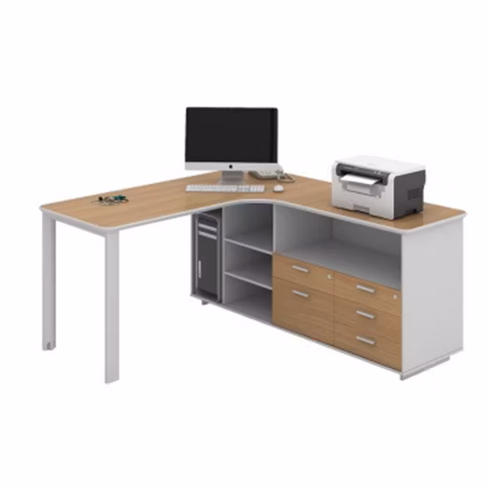 Scrivania per sala clinica Sala per ultrasuoni Scrivania per consultazione Tavolo per studio medico Tavolo per studio medico Scrivania medica personalizzabile con armadietto laterale Schedario Scrivania per il personale dell'ufficio